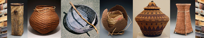 Baskets handcrafted by the members of the Salt Spring Island Basketry Guild
